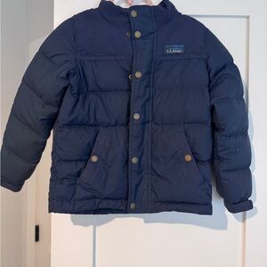 L.L. Bean Kids' Navy Quilted Puffer Coat, size 5-6